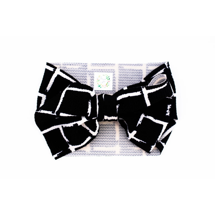 black with white lines "chandler" headwrap  StevieJs   