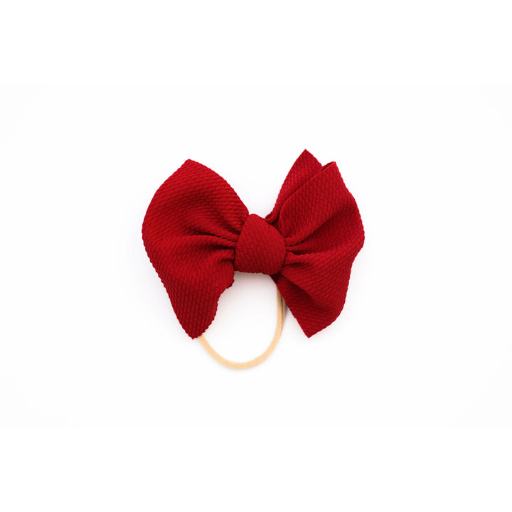apple red "chandler" bow  on nylon bow on nylon Stevie J's & Co.   