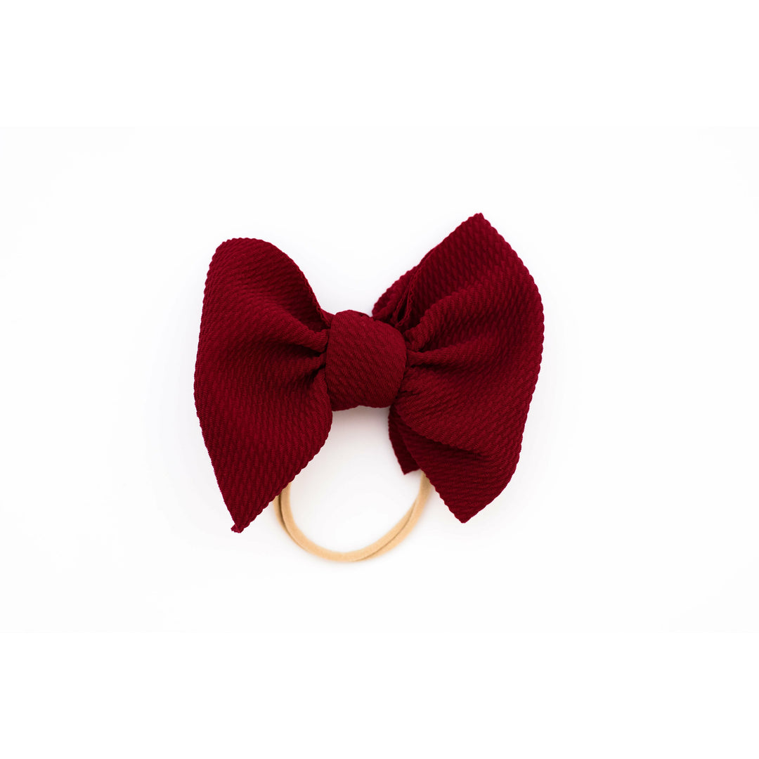 deep red "chandler" bow on nylon bow on nylon Stevie J's & Co.   