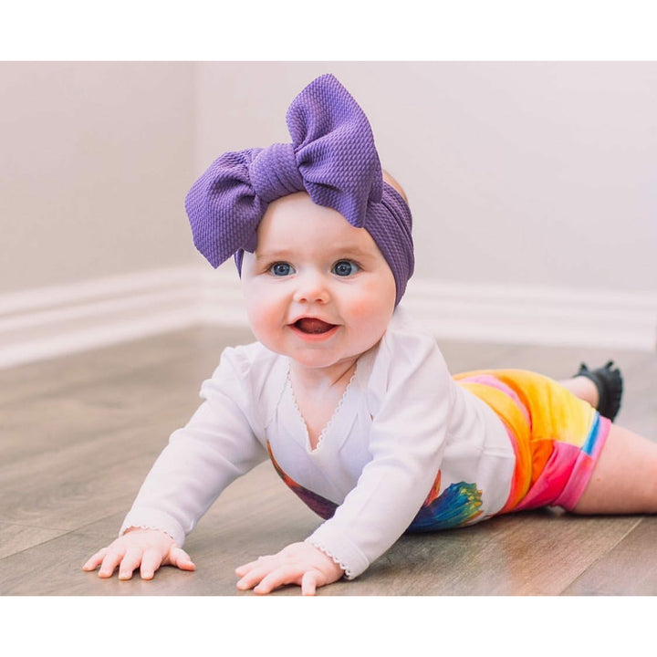 purple "chandler" headwrap Stretch Wrap Stevie J's Baby (approx 0-6mo)  