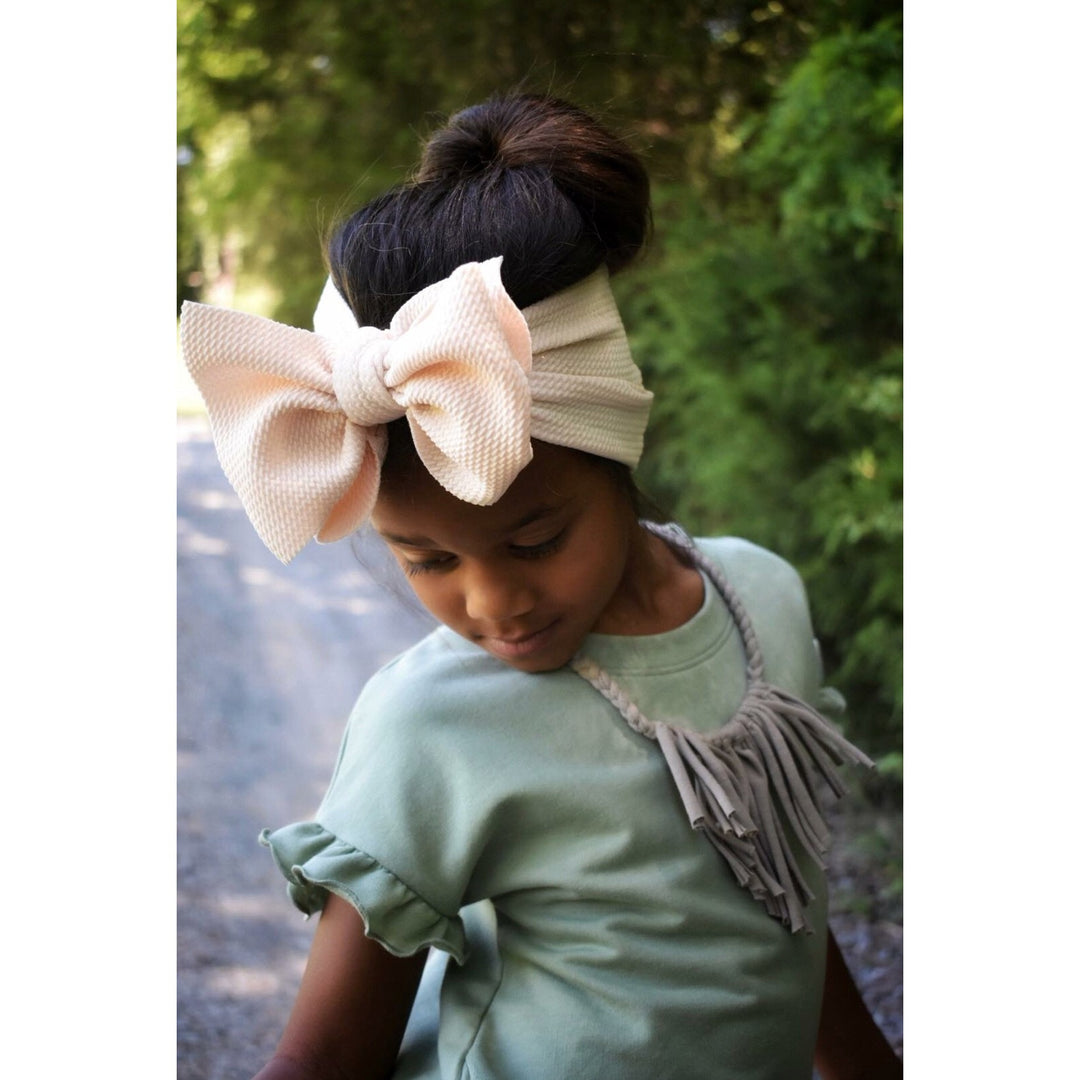 champagne "chandler" headwrap Headwrap toddler & baby Stevie Js & Co.   